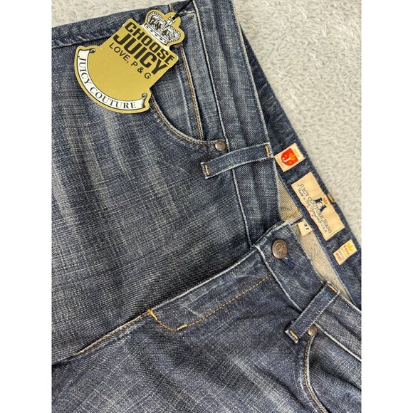 Juicy Couture Womens Capri Jeans Size 31 NWT Dark Wash Denim Slim Fit - Picture 7 of 13